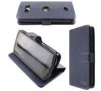 caseroxx Bookstyle-Case para Crosscall Core-M4 / M4 Go en azul + protector de pa