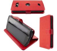 caseroxx Bookstyle-Case para Crosscall Core-M4 / M4 Go en rojo + protector de pa