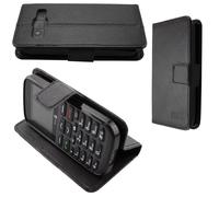 caseroxx Bookstyle-Case para Doro 1370 / 1372 en negro fabricado con cuero artif
