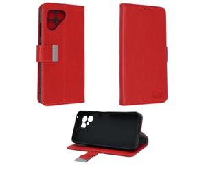caseroxx Bookstyle-Case para Fairphone Gen 6 / Gen 6+, rojo | Funda tipo libro abatible con compartimentos interiores y protección integral para el día a día, de cuero artificial