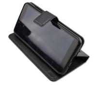 caseroxx Bookstyle-Case para Gigaset GS100 en negro fabricado con cuero artifici