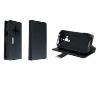 caseroxx Bookstyle-Case para Ulefone Armor X32 / X32 Pro, Negro | Funda tipo libro abatible con compartimentos interiores y protección integral para el día a día, de cuero artificial