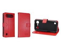 caseroxx Funda Doro Aurora A10/A11, Tipo Libro, Fabricada en Cuero Artificial, Color Rojo