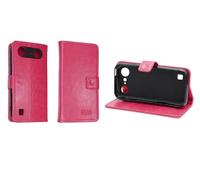 caseroxx Funda Doro Aurora A10/A11, Tipo Libro, Fabricada en Cuero Artificial, Color Rosa