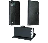 caseroxx Funda Doro Aurora A30/A31, Tipo Libro, Fabricada en Cuero Artificial, Color Negro