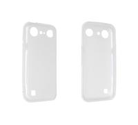 caseroxx Funda en Blanco-Transparente para Doro Aurora A10/A11 - Ajuste preciso y protección
