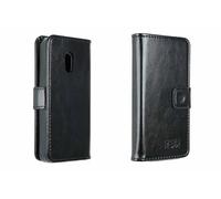 caseroxx Funda Nokia 235 4G (2024) / 215 4G (2024) / 220 4G (2024), Tipo Libro, Fabricada en Cuero Artificial, Color Negro