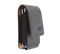 caseroxx Funda Protectora Cuero con Clip para el cinturón para Emporia Joy-LTE, Bolso (Bolso al Aire Libre en Color Negro)