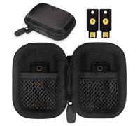 CaseSack Funda de Seguridad Compatible con Yubico YubiKey 5Ci NFC, 5Ci, NFC, 5 Nano, 5 NFC y Yubico 5C NFC, OnlyKey FIDO2, FIDO, U2F, Thetis, Bolsillo de Malla Doble para más Llaves de Seguridad