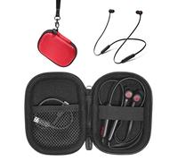 CaseSack Funda para Auriculares inalámbricos Beats Flex. También para Auriculares inalámbricos Powerbeats de Alto Rendimiento, Bolsillo de Malla para Cable de Carga (Rojo)
