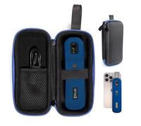 CaseSack Funda para cámara IR inalámbrica FLIR ONE EDGE PRO de 160 × 120, cámara IR inalámbrica FLIR ONE EDGE de 80 × 60, se adapta a la cámara en parachoques de silicona (negro con cremallera azul)
