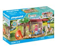 PLAYMOBIL Horses of Waterfall 71638 Caseta Club de equitación, Incluyendo Dos Figuras, un Caballo y un escondite Secreto para Suministros, Juguetes sostenibles para niños y niñas a Partir de 5 años