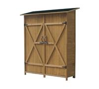 Caseta cobertizo para jardín "espacio" - 140 x 49 x 162 cm - marron