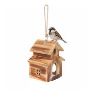 Caseta-Comedero para pájaros, dispensador colgante, decoración, madera de pino