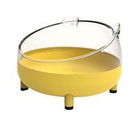 ＡＷＨＡＯ Caseta de Baño para Animales Pequeños, Juguete para Mascotas, Jaula de Baño para Hámster, Inodoro, Bañera, Recipiente para Baño de Arena, Desmontable, Amarillo