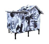 Caseta De Exterior para Gato Resistente A La Intemperidad - Refugio De Invierno Aislado | Tienda Cerrada para Mascotas con Puerta, A Prueba De Viento Y Caliente, Gran Santuario para Gatos Errantes