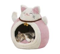 Caseta de invierno para gatos, cálida, semicerrada, apta para | Caseta de invierno para sueño nocturno y diurno para