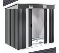 Caseta de jardín antracita 196x122x180cm con ventilación
