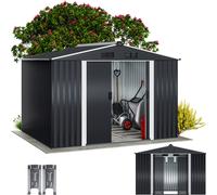 Caseta de jardín antracita metalizado 260x205x180cm