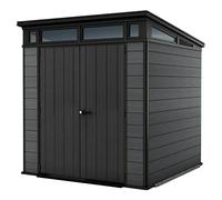 Keter Caseta de jardín Cortina 7x7 (Medidas ext. (An x Pr): 216 x 218 cm, Plástico, Gris, 4,7 m²)