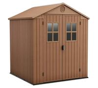 Caseta de jardín Darwin 6X6 II (Medidas ext. (An x Pr): 190 x 183 cm, Plástico, Marrón, 3,3 m²)