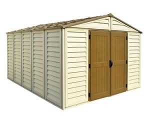 Caseta de jardín de resina grande Duramax WoodBridge Plus 3,2x4 m