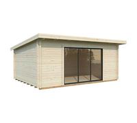 Caseta de jardín Lea Slide Plus (Medidas ext. (An x Pr): 578 x 451 cm, Madera, Natural)