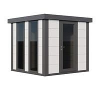 Caseta de Jardin metálica NH4 Iluminado | Blanco | 238 x 238 - NOVO HABITAT