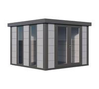 Caseta de Jardin metálica NH8 Iluminado | Gris Claro | 298 x 298 - NOVO HABITAT