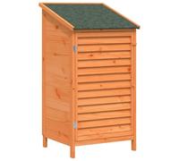 Caseta de jardín marrón 59 x 56 x 113,5 cm Madera de abeto macizo | Techo de asfalto inclinado, puerta con trabillas, -UV,madera resistente, espacio de almacenamiento, montaje en pared