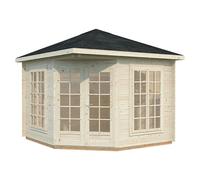 Caseta de jardín Melanie (Medidas ext. (An x Pr): 322 x 322 cm, Madera, Natural, 7 m²)