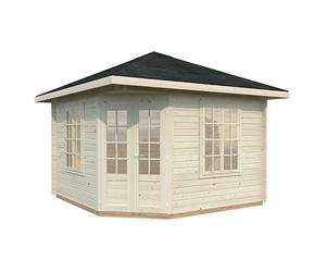 Caseta de jardín Melanie (Medidas ext. (An x Pr): 400 x 400 cm, Madera, Natural, 9,9 m²)
