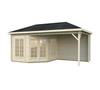 Caseta de jardín Melanie (Medidas ext. (An x Pr): 599 x 322 cm, Madera, Natural, 20 m²)