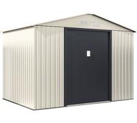 Caseta de jardín metálica "nebraska" - 5,30 m² - beige/gris antracita