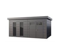 Caseta para jardín Classico 5436+ (Medidas ext. (An x Pr): 568 x 388 cm, Acero, Antracita, Sin set)