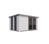 Caseta de Jardin metálica NH14 Iluminado | Blanco / Blanco | 388 x 298 - NOVO HABITAT