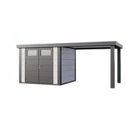 Caseta de Jardin metálica NH6 con Apoyo abierto grande a la derecha | Blanco | (268 x 238) + (284 x 238) - NOVO HABITAT