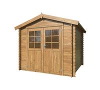 Caseta de madera caseta pila 250x250 de 254x230x272 cm y 6.91 m2 con 28 mm espesor y doble puerta whitewood