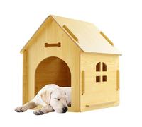 Caseta de madera para perro, jaula extraíble e impermeable, casa para gatos de madera al aire libre con ventana | para cachorro y interior, balcón, jardín, terraza, patio y patio