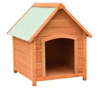 Caseta de madera para perros color Madera
