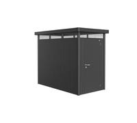 Caseta de metal highline hs de 155x222x275 cm y 4.26 m2 con 0,5 mm espesor y puerta abatible biohort