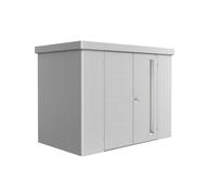Caseta de metal neo de 222x292x180 cm y 5.25 m2 con 0,5 mm espesor y doble puerta abatible biohort