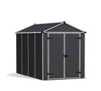Caseta de policarbonato rubicon de 185x217x303.6 cm y 5.6 m2 con 10 mm espesor y doble puerta abatible canopia by palram