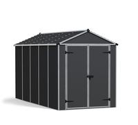 Caseta de policarbonato rubicon de 185x217x378.6 cm y 7 m2 con 10 mm espesor y doble puerta abatible canopia by palram