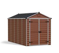 Palram - Canopia Caseta de jardín Skylight (Medidas ext. (An x Pr): 185 x 378 cm, Plástico, Ámbar)