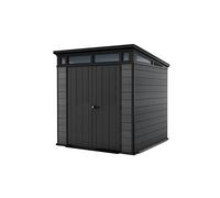 Caseta de resina cortina 77 de 216x226x218 cm y 4.7 m2 con 20 mm espesor y doble puerta abatible keter