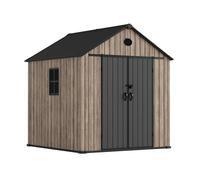 Caseta de resina oak o50 de 223x244x222 cm y 5 m2 con 16 mm espesor y doble puerta abatible hoggar