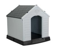 THINIA HOME Caseta de Resina para Perros 98,5x105x96,5cm Caseta para Perros Grandes | Caseta de Plástico 100% Reciclable y Ecológico | Caseta Mascota Exterior e Interior