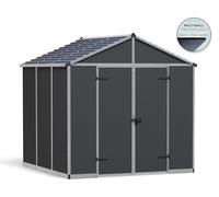 Caseta de resina rubicon de 237x234.6x228.6 cm y 5.4 m2 con 10 mm espesor y doble puerta abatible canopia by palram