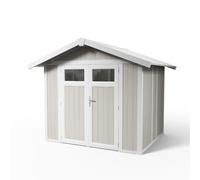 Caseta de resina utility de 295x240x260 cm y 4.9 m2 con 26 mm espesor y doble puerta abatible grosfillex